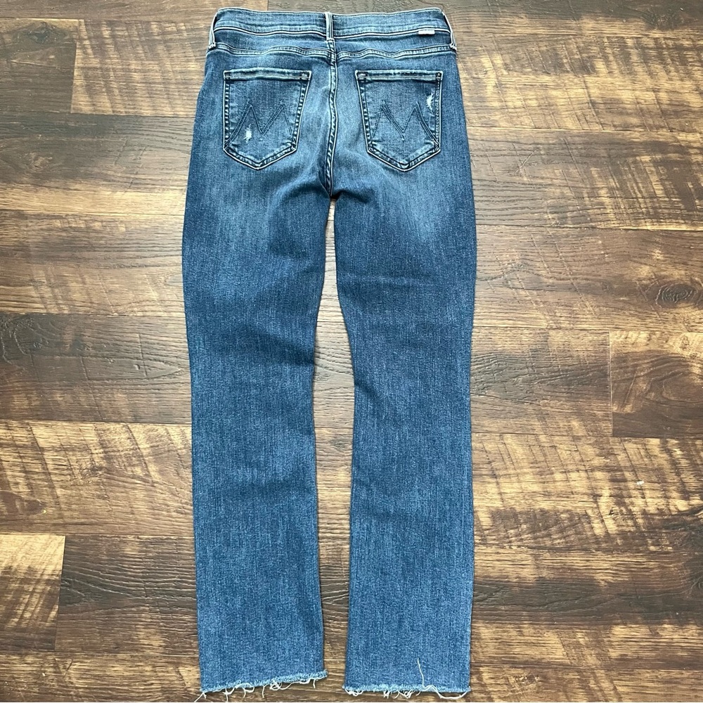 Mother Mid-Rise Dazzler ankle fray denim jeans weekend warrior 26 27 *READ* - Picture 11 of 12